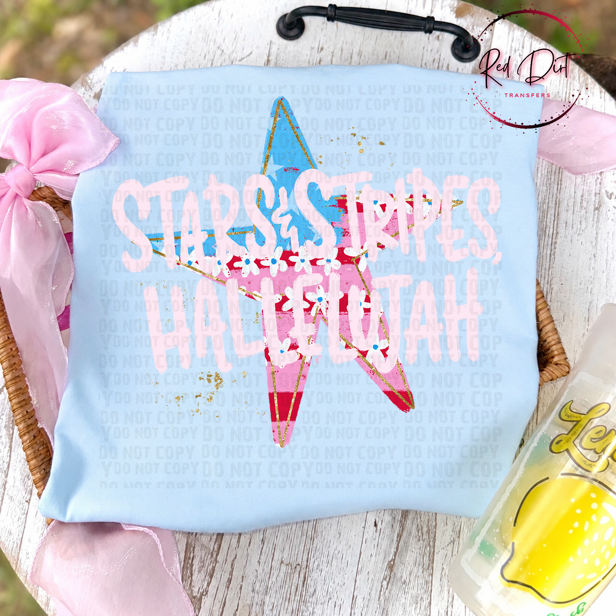 Stars & Stripes Hallelujah DTF Transfer, Patriotic Heat Transfer, Fourth Of July Shirt Transfer, USA Star Transfer, America DTF Design