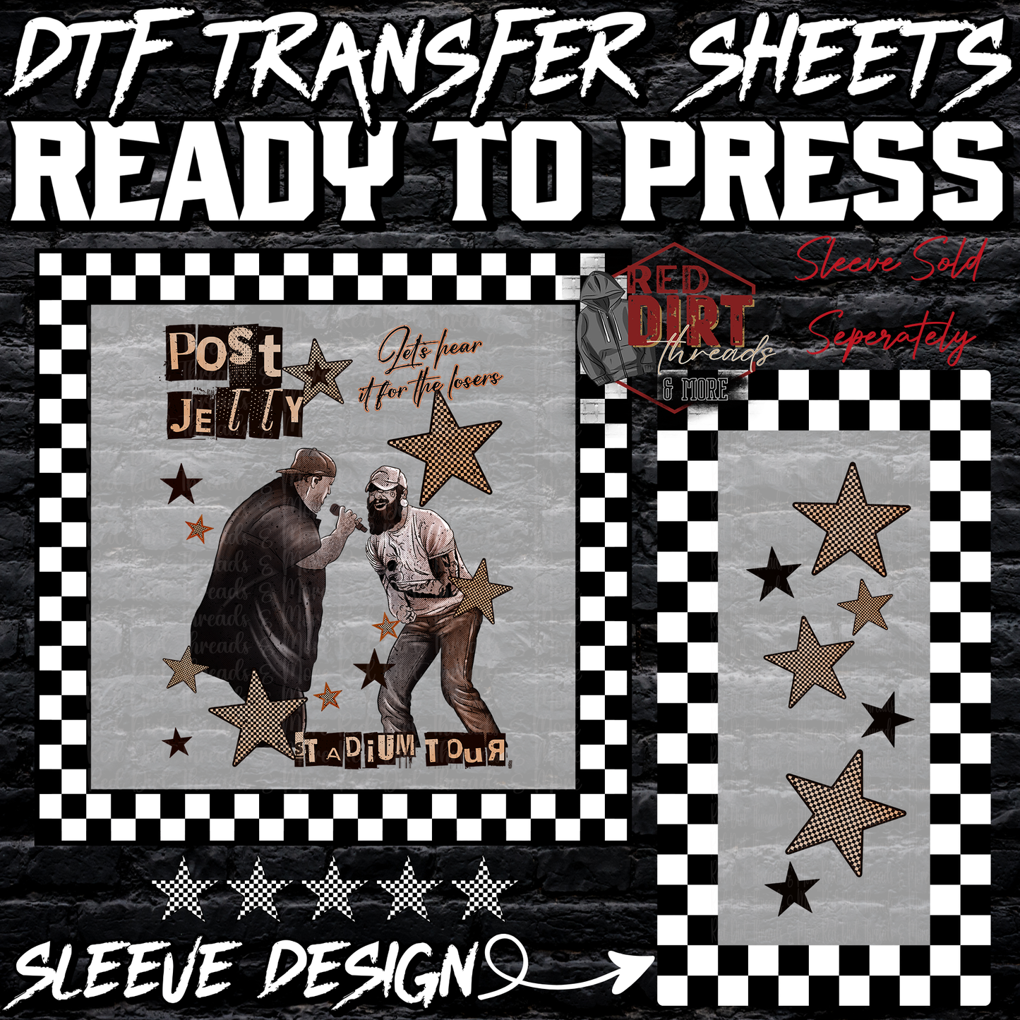 Post and Jelly DTF Transfer | Trendy Music DTF Transfer | Ready to Press | High Quality DTF Transfers | Fast Shipping