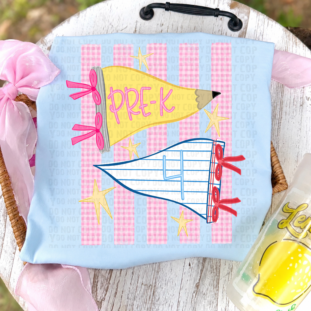 Pre-K 4 Pencil  DTF Transfer, Back To School Transfer, School Megaphone Design, Teacher Student Heat Transfer (Copy) (Copy) (Copy) (Copy) (Copy) (Copy)