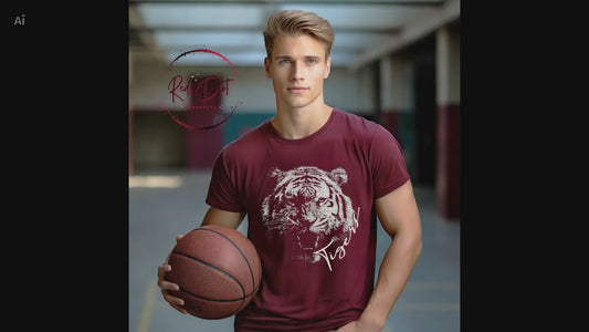 Aggressive Tigers Mascot DTF Transfer, School Spirit Mascot Transfer, Sports Team Tigers Design, Ready To Press Mascot Transfer