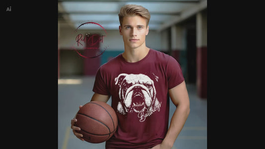 Aggressive Bulldog Mascot DTF Transfer, School Spirit Mascot Transfer, Sports Team Bulldog Design, Ready To Press Mascot Transfer