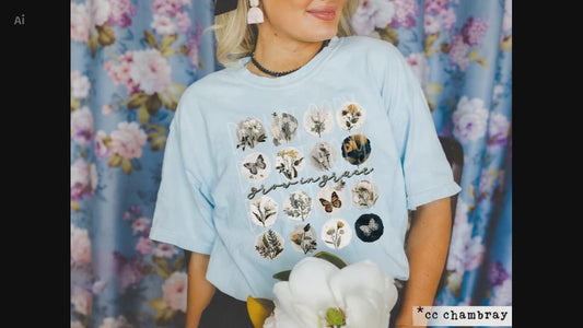 Grow in Grace DTF Transfer | Floral Christian Heat Transfer | Faith Ready to Press Design | High Quality DTF | Red Dirt Transfers