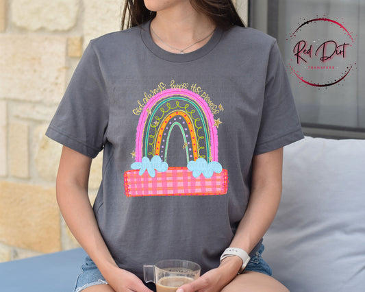 God Always Keeps His Promises DTF Transfer | Christian Rainbow Heat Transfer | Faith Ready to Press Transfer (Copy)