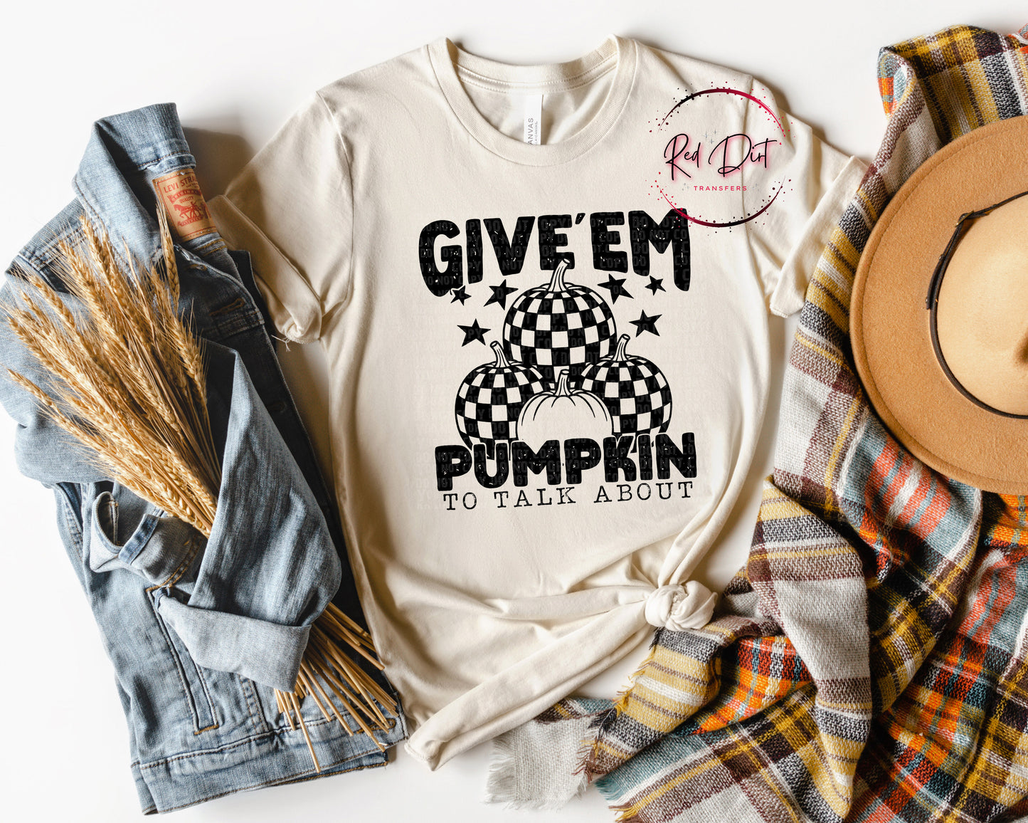 Give 'em Pumpkin To Talk About DTF Transfer | Trendy Fall DTF Transfer | High Quality Image Transfers | Ready to Press | Instant Peel
