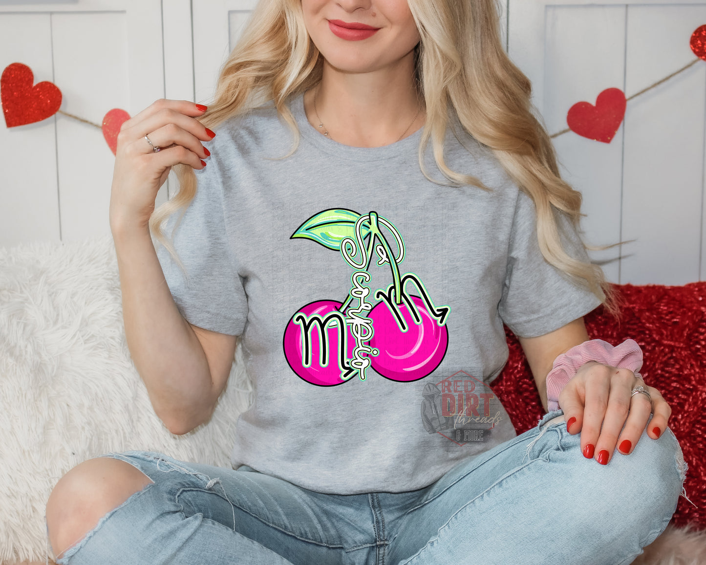 Scorpio Pink Cherries DTF Transfer | Trendy Valentine Zodiac DTF Transfer | Ready to Press | High Quality DTF Transfers | Fast Shipping