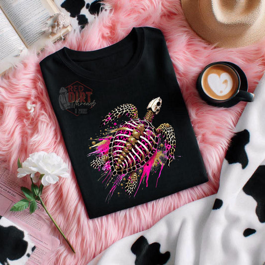 Pink Sea Turtle DTF Transfer | Trendy DTF Transfer | High Quality Image Transfers | Ready to Press | Fast Shipping