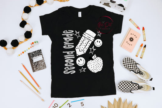 Second Grade Dots T-Shirt | Trendy School Shirt | Fast Shipping | Super Soft Shirts for Men/Women/Kid's