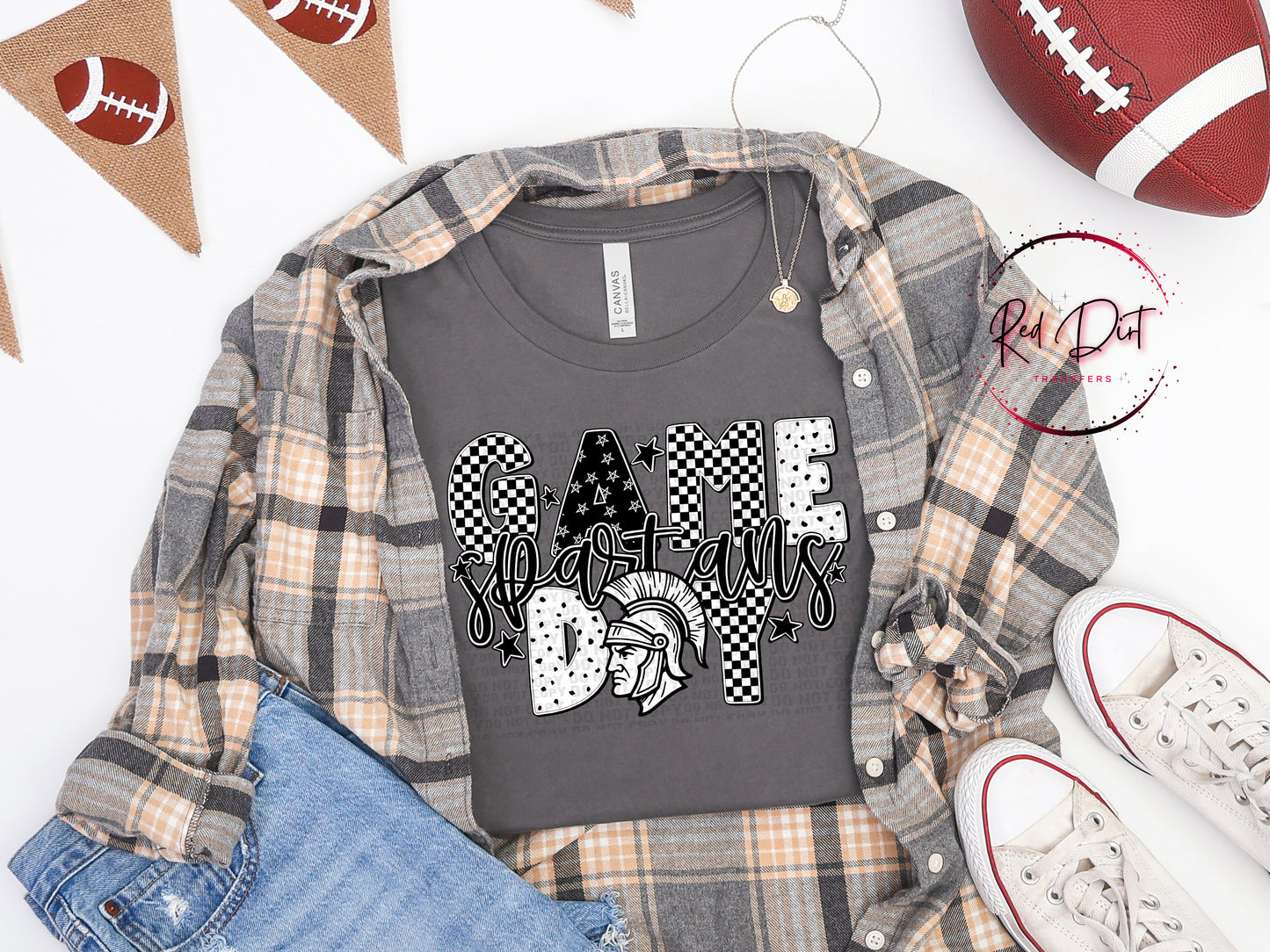 Game Day Spartans DTF Transfer | Trendy School Spirit DTF Transfer | High Quality Image Transfers | Ready to Press | Instant Peel