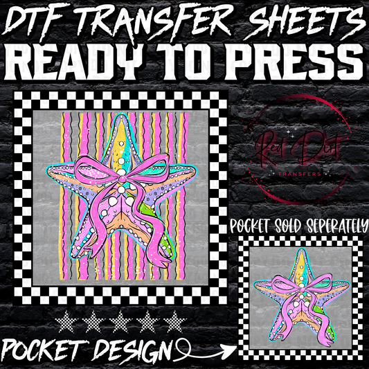 Starfish DTF Transfer, Beach Summer Design, Coastal Graphic, Ready to Press Transfer, Ocean Sea Life, Sublimation Alternative