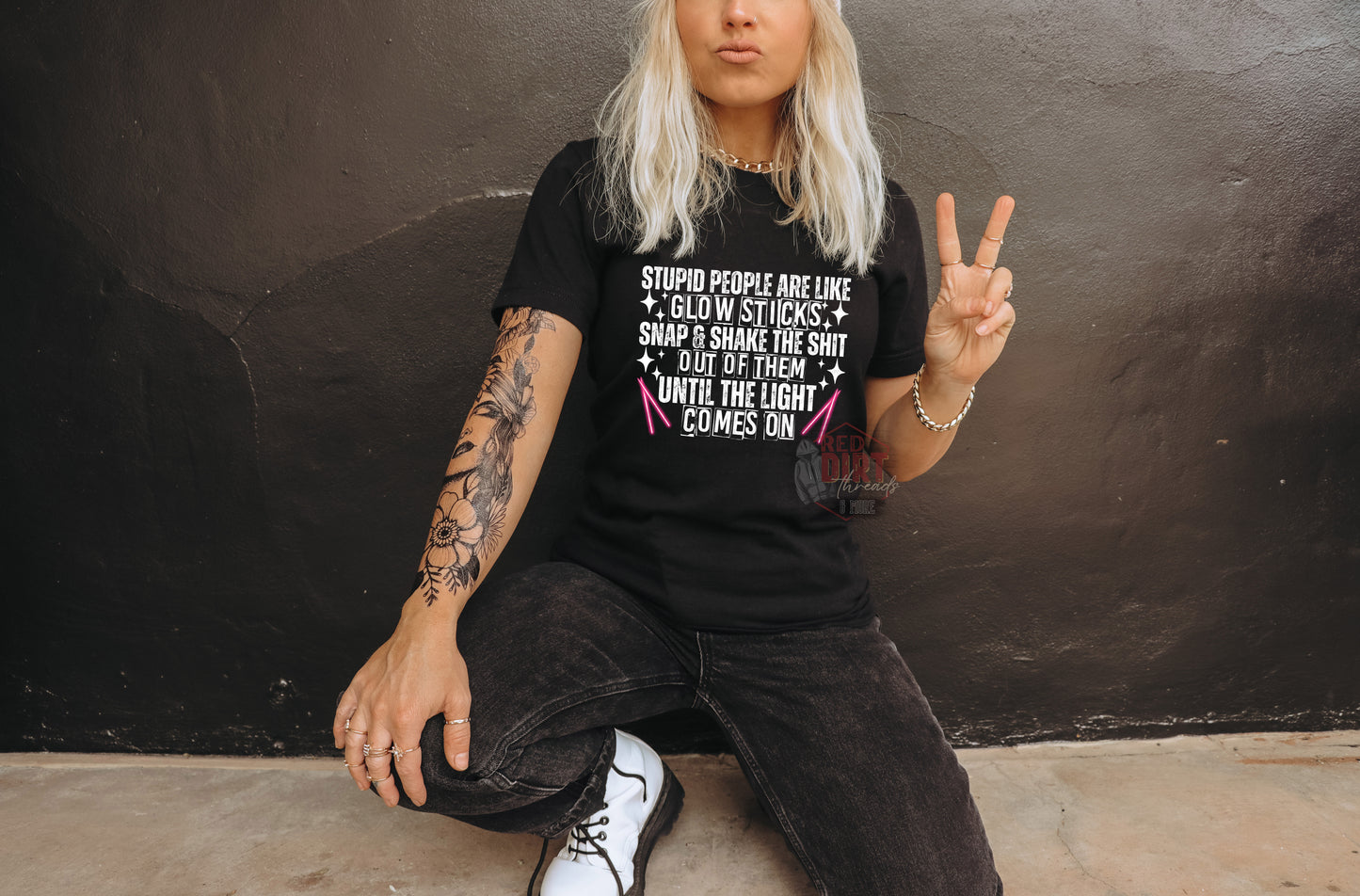 Stupid People Are Like Glow Sticks T-Shirt | Trendy Snarky Shirt | Fast Shipping | Super Soft Shirts for Men/Women/Kid's