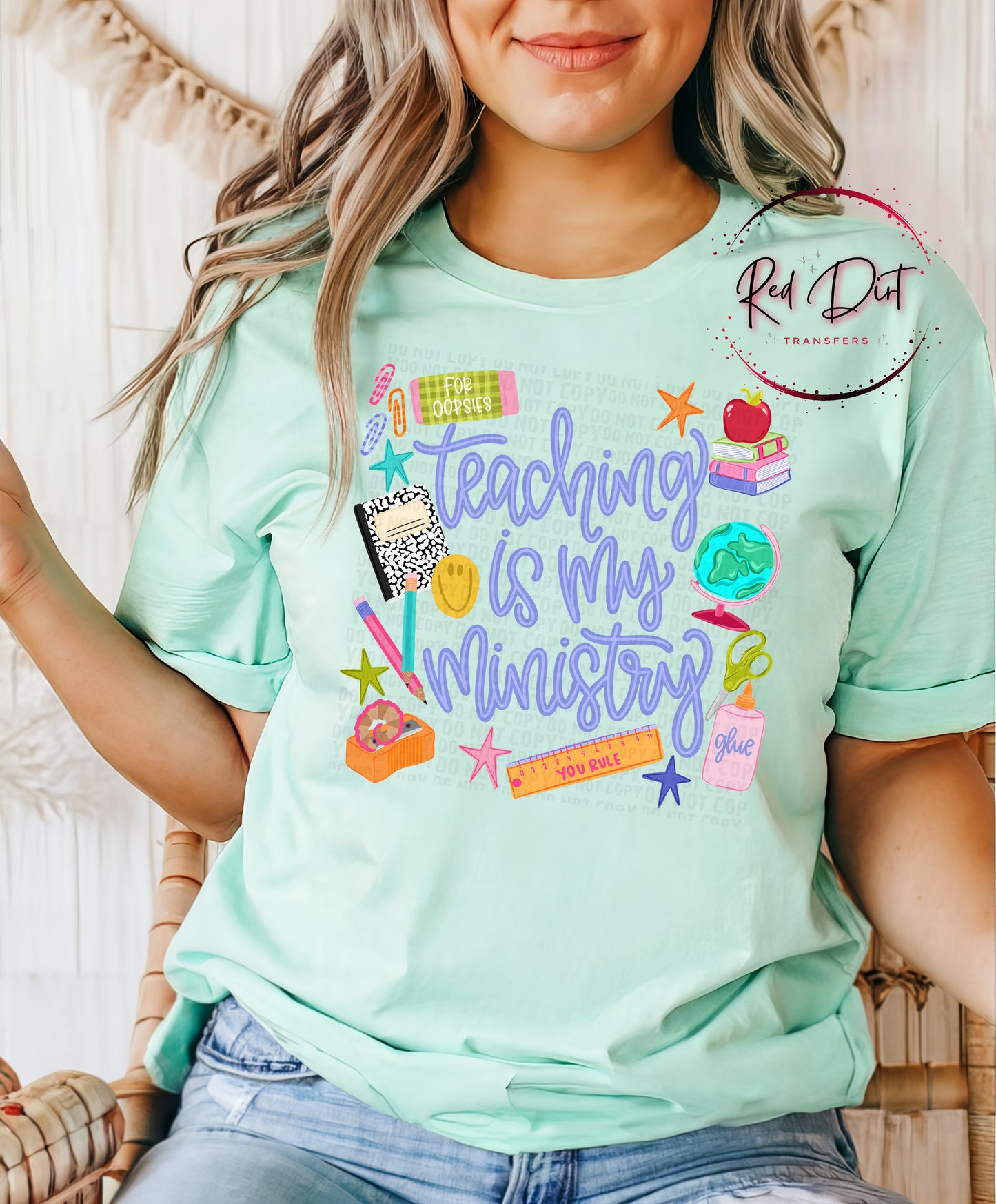 Teaching Is My Ministry DTF Transfer | Teacher Shirt Transfer | Back to School Teacher Design | Christian Teacher Print