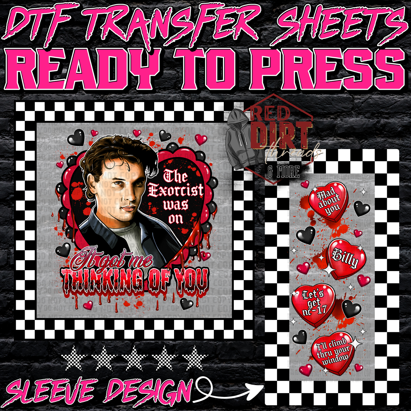 The Exorcist was ON DTF Transfer | Trendy Valentine's Day DTF Transfer | Ready to Press | High Quality DTF Transfers | Fast Shipping