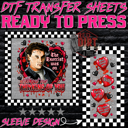 The Exorcist was ON DTF Transfer | Trendy Valentine's Day DTF Transfer | Ready to Press | High Quality DTF Transfers | Fast Shipping