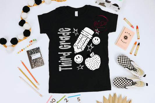 Third Grade Dots T-Shirt | Trendy School Shirt | Fast Shipping | Super Soft Shirts for Men/Women/Kid's