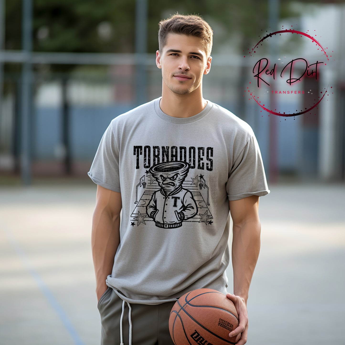 Tornadoes Basketball Letterman DTF Transfer | Trendy School Spirit DTF Transfer | High Quality Image Transfers | Ready to Press | Instant Peel