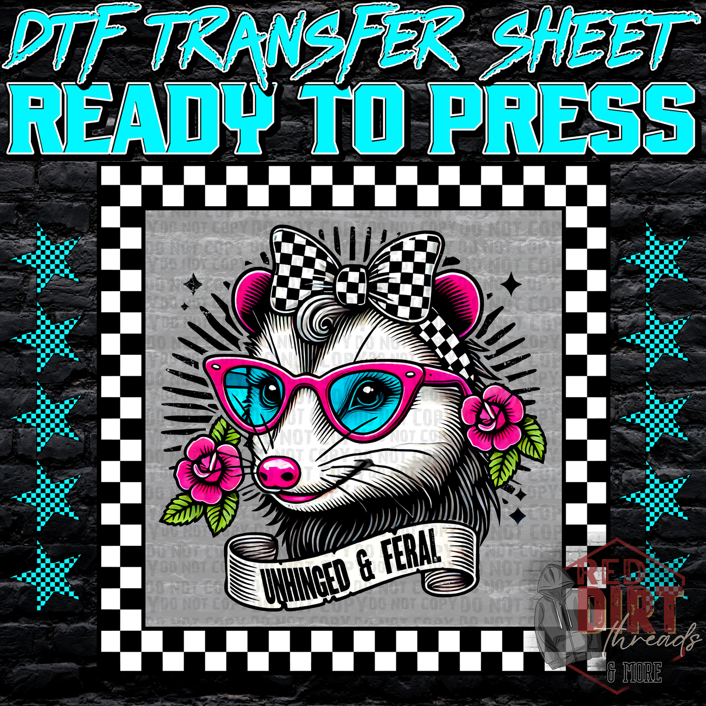Unhinged and Feral DTF Transfer | Trendy DTF Transfer | Ready to Press | High Quality DTF Transfers | Fast Shipping