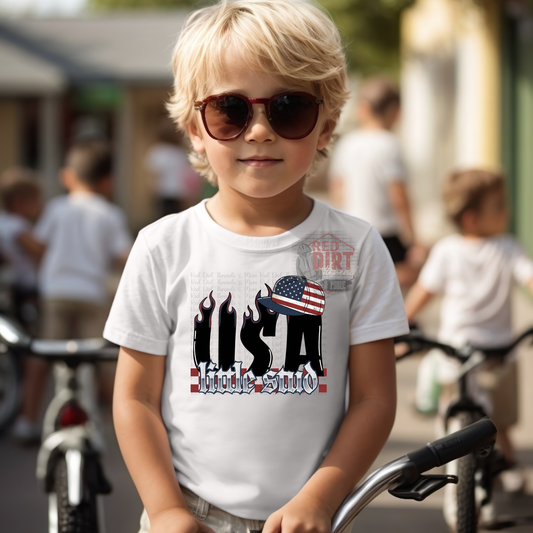 USA Little Stud DTF Transfer | Trendy Independence Day DTF Transfer | High Quality Image Transfers | Ready to Press | Fast Shipping
