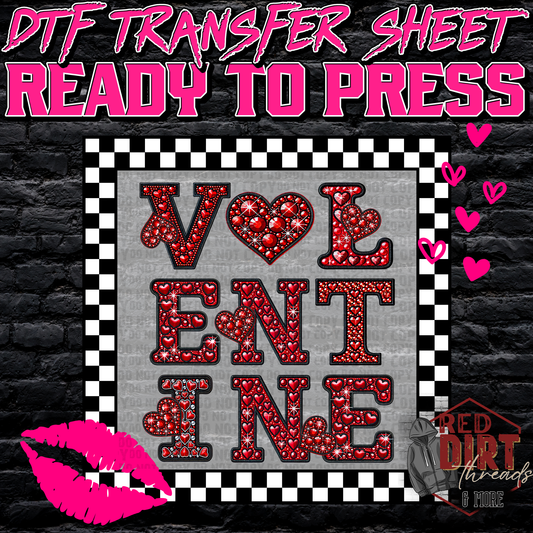 Valentine DTF Transfer | Trendy Valentine's Day DTF Transfer | Ready to Press | High Quality DTF Transfers | Fast Shipping