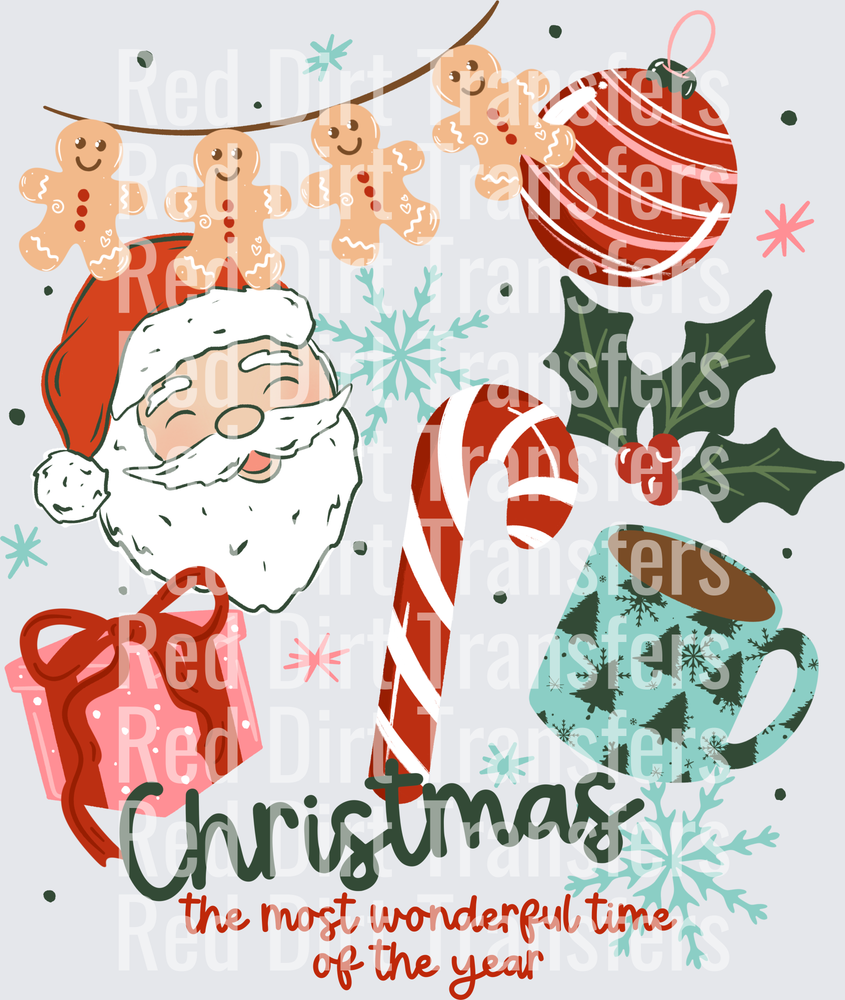 Christmas The Most Wonderful Time of the Year DTF Transfer