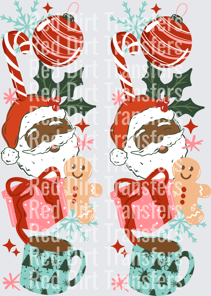 Dark Santa Christmas Stack Sleeve Set DTF Transfer