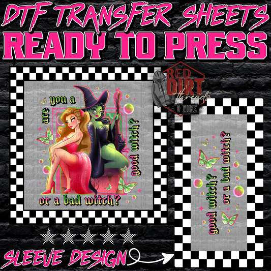 Are You A Good Witch or A Bad Witch? DTF Transfer | Trendy Valentine's Day DTF Transfer | Ready to Press | High Quality DTF Transfers | Fast Shipping