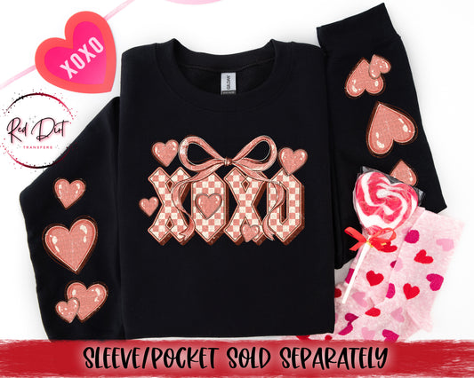 XOXO DTF Transfer | Trendy Valentine's Day DTF Transfer | High Quality Image Transfers | Ready to Press | Instant Peel