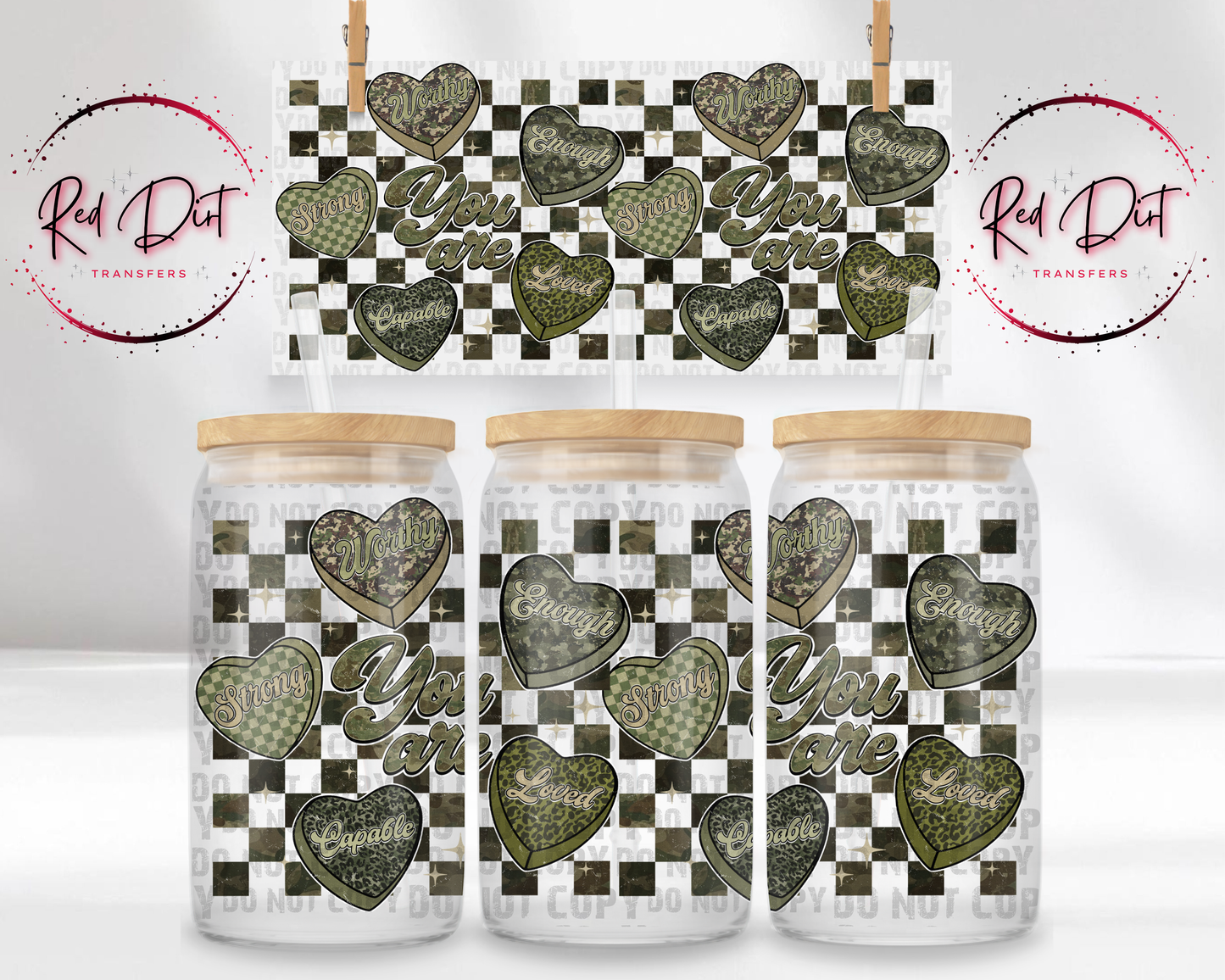 You Are UV DTF Libbey Transfer | Trendy Valentine's Day Libbey Wrap | Ready to Transfer | High Quality | Waterproof UV Transfer